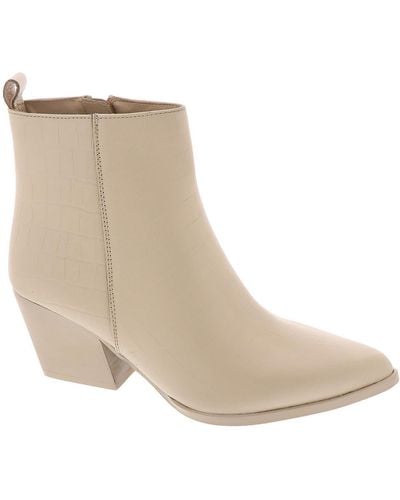 Seychelles Aboard Leather Pointed Toe Ankle Boots - Natural