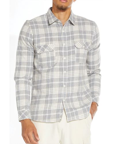 Civil Society Ayers Brushed Flannel Top - Gray
