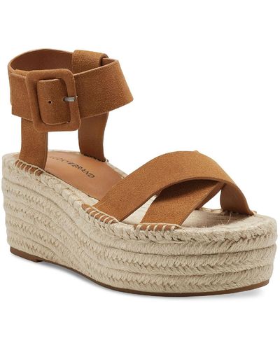 Lucky Brand Audrinah Suede Ankle Strap Espadrilles - Brown