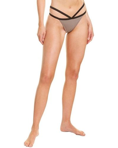 SportsIllustrated Swim Sports Illustrated Swim Strappy Banded Bikini Bottom - Black
