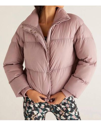 Z Supply Parker Puffer Jacket - Pink