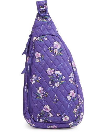 Vera Bradley Cotton Essential Sling Backpack - Blue