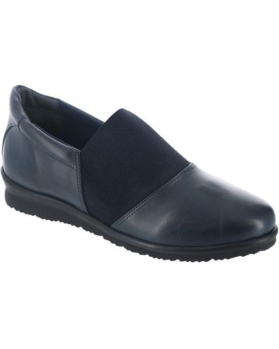 David Tate Dwell Leather Comfort Insole Slip-on Shoes - Blue