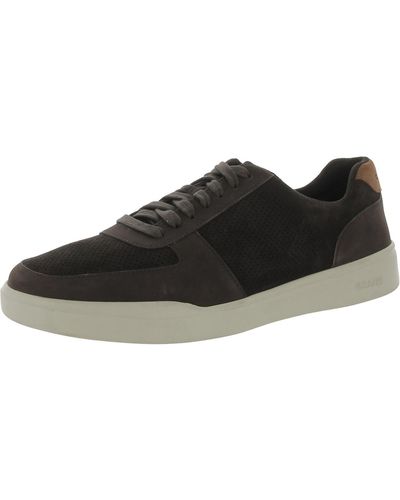 Cole Haan Faux Suede Faux Suede Casual And Fashion Sneakers - Black