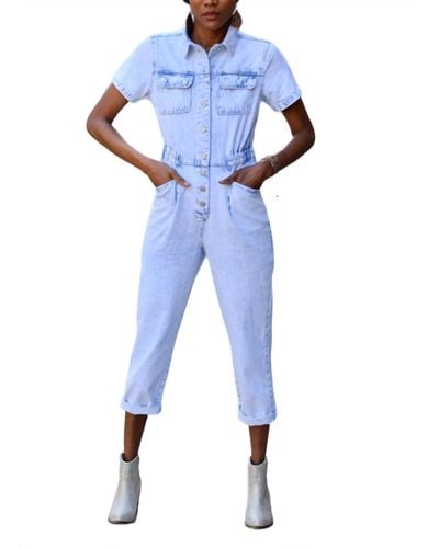 Skies Are Blue One Up Romper - Blue