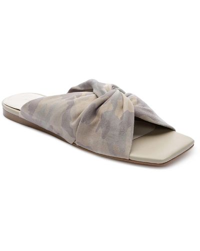 Sanctuary Flaningo Flat Slip On Slide Sandals - Gray