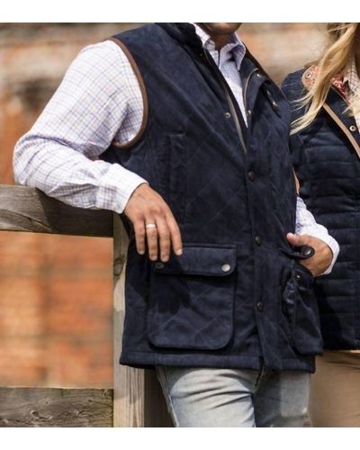 Alan Paine Felwell Quilted Vest - Blue
