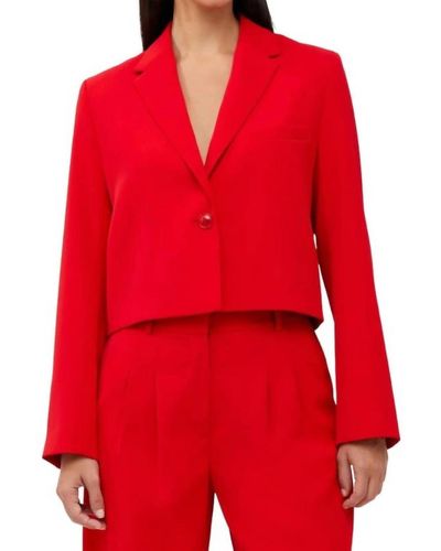 French Connection Cropped Blazer - Red