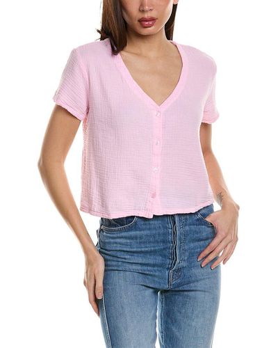 Monrow Gauze Shirt - Pink