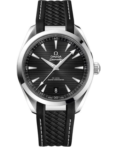 Omega Aqua Terra Black Dial Watch - Metallic