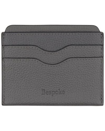 Bespoke Leather Slim Card Case - Gray