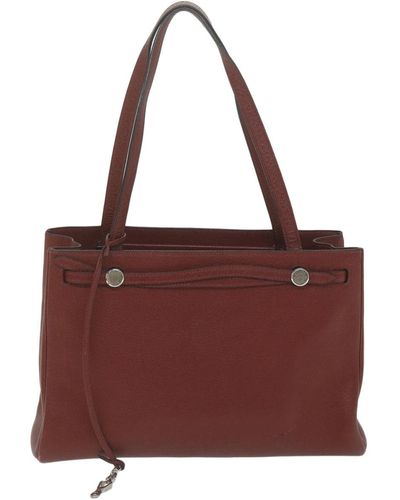 Hermès Cabana Leather Shoulder Bag (pre-owned) - Red