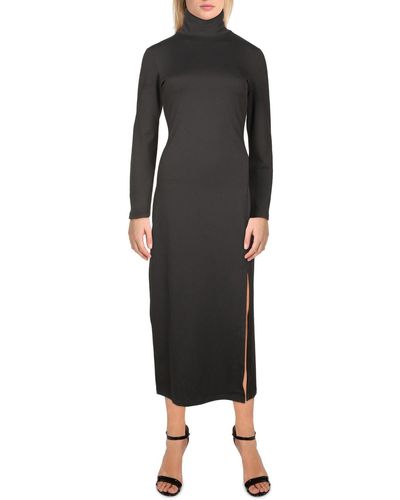 Susana Monaco Knit Mock Neck Maxi Dress - Black
