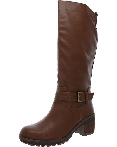 Zodiac Georgia Faux Leather Riding Knee-high Boots - Brown