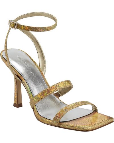 Marc Fisher Deric Square Toe Ankle Strap - Metallic