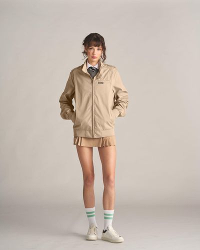 Members Only Classic Iconic Racer Oversized Jacket - Natural