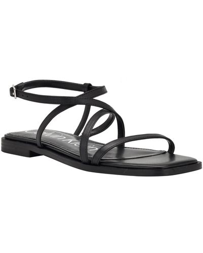 Calvin Klein Millia2 Adjustable Casual Ankle Strap - Black