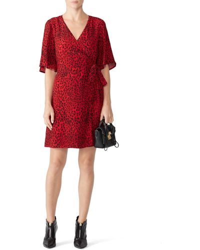 Sanctuary Girl On Fire Faux Wrap Dress - Red
