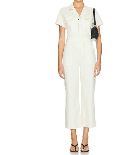 Pistola Makenna Utilty Wide Leg Jumpsuit - White