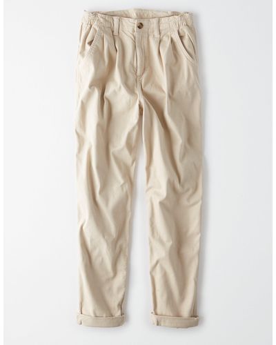 American Eagle Outfitters Ae Stretch Mom Pant - Natural