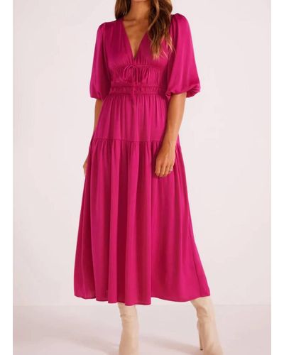 MINKPINK Safira Midi Dress - Pink