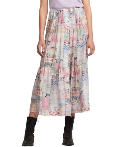 Raquel Allegra Garden Midi Skirt - Pink