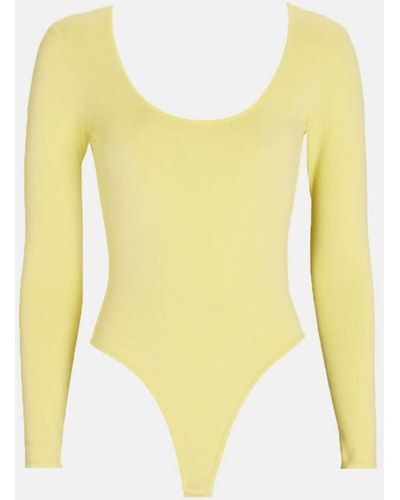 Ronny Kobo Lauren Knit Bodysuit - Yellow