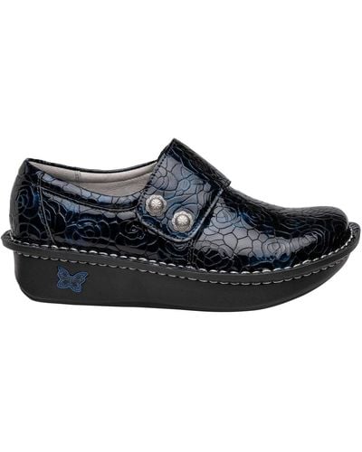 Alegria Deliah Leather Shoes - Medium Width - Blue