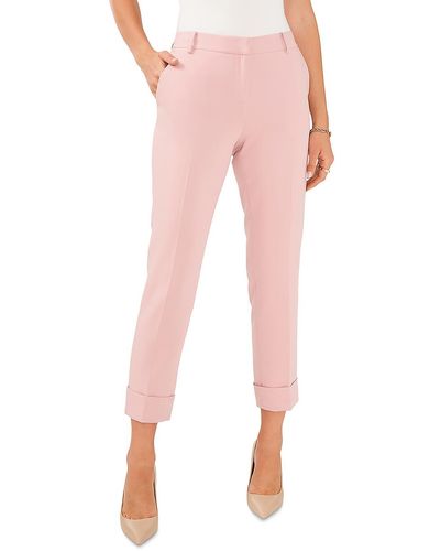 Vince Camuto Tailored Cuffed Ankle Pants - Pink