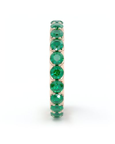 The Eternal Fit 14k 3.10 Ct. Tw. Emerald Eternity Ring - Green