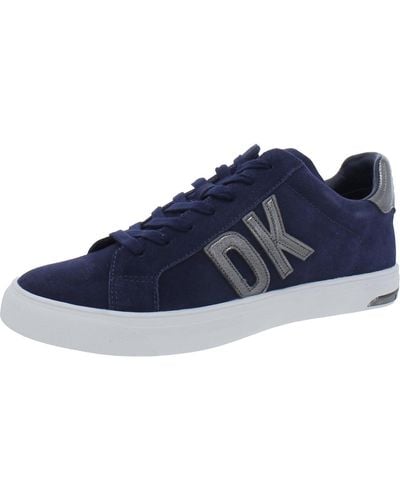 DKNY Abeni Suede Lifestyle Casual And Fashion Sneakers - Blue