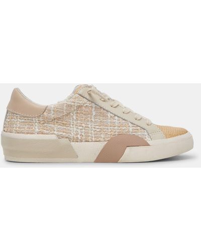 Dolce Vita Zina Sneakers Beige Woven - Natural
