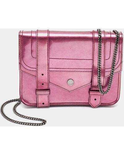 Proenza Schouler Patent Leather Mini Ps1 Crossbody Bag - Pink