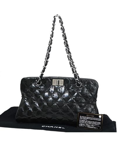 Chanel 2,55 Leather Shoulder Bag (pre-owned) - Black