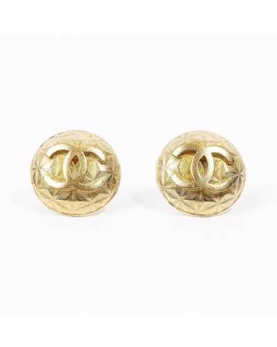 Chanel Coco Mark 95p Earrings Plated - Metallic