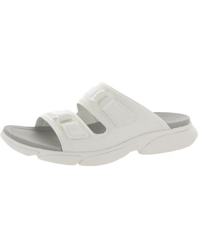 Ryka Devotion Sand Slip-on Ankle Strap Slide Sandals - White