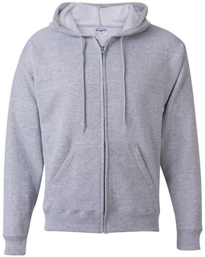 Hanes Ecosmart Full-zip Hooded Sweatshirt - Blue