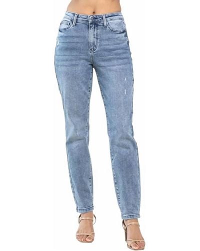 Judy Blue High Waist Vintage Slim Fit Jeans - Blue