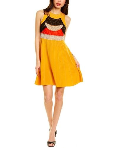 Valentino Silk Mini Dress - Yellow