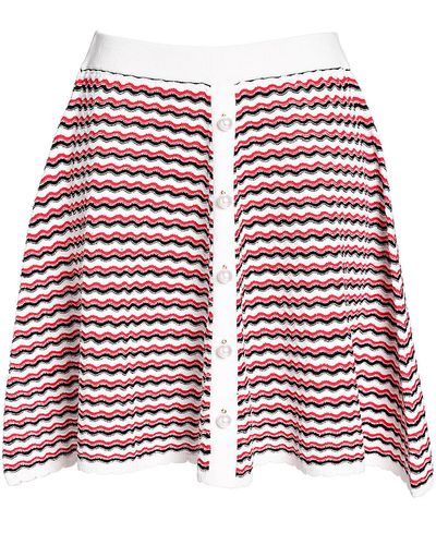 Adam Lippes Flare Skirt - Red