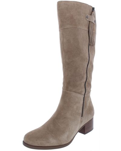 Naturalizer Demi Wide Calf Suede Knee-high Boots - Gray