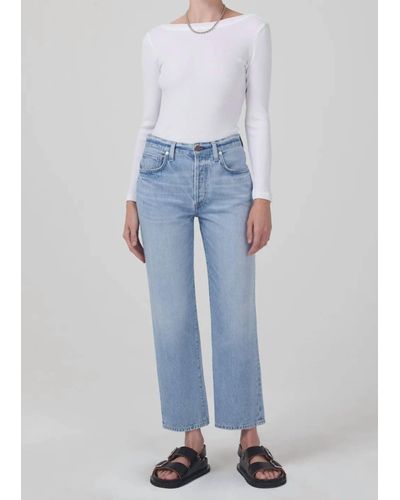 Citizens of Humanity Emery Crop Relaxed Straight Jean - Blue