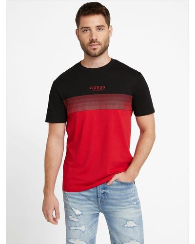 Guess Factory Rami Color-blocked Tee - Red