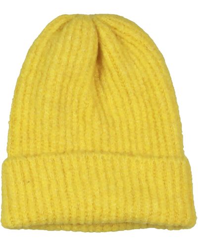 Free People Lullaby Knit Warm Beanie Hat - Yellow