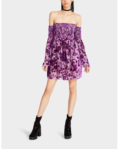Betsey Johnson Essie Mini Dress - Purple