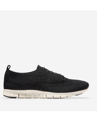 Cole Haan Zerogrand Stitchlite Oxford Shoes In Black/ivory