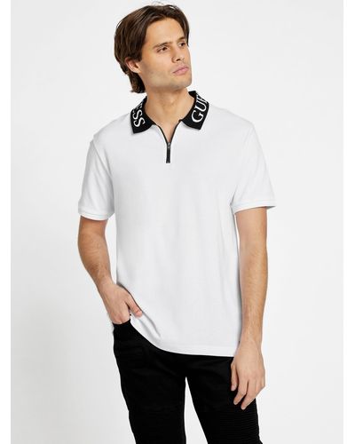 Guess Factory Malcom Triangle Polo - White