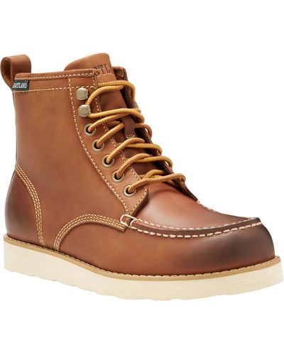 Eastland Lumber Up Leather Lace Up Ankle Boots - Brown