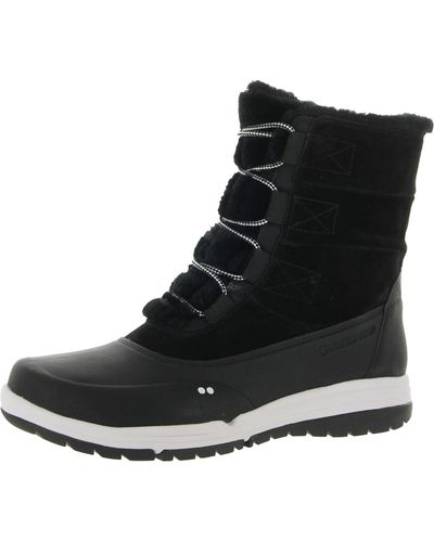 Ryka All Access Leather Lace Up Winter & Snow Boots - Black