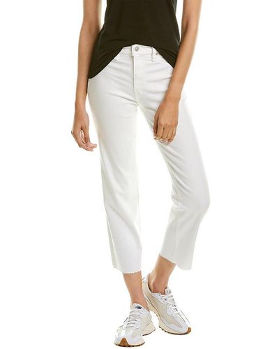 Hudson Jeans Noa White High-rise Straight Ankle Jean